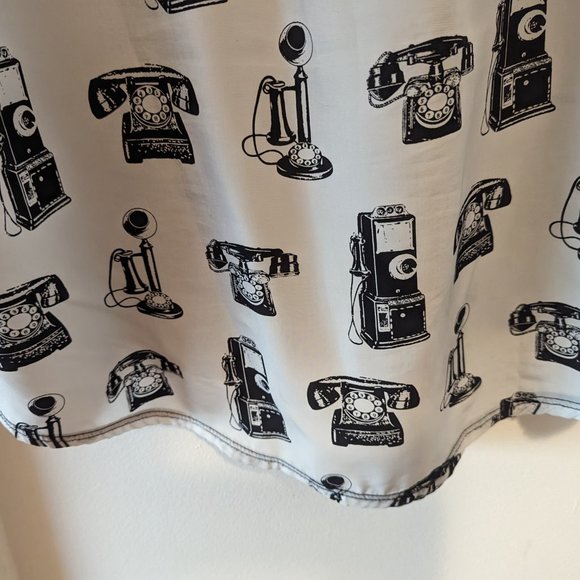 Anthropologie Porridge Black/White Telephone Print Tank - Picture 13 of 14